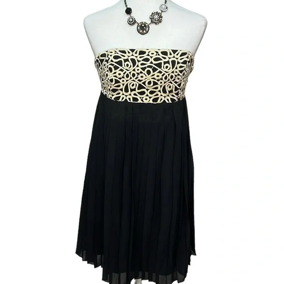 Lilly Pulitzer Jillie Strapless Silk Dress Black - Picture 3 of 11